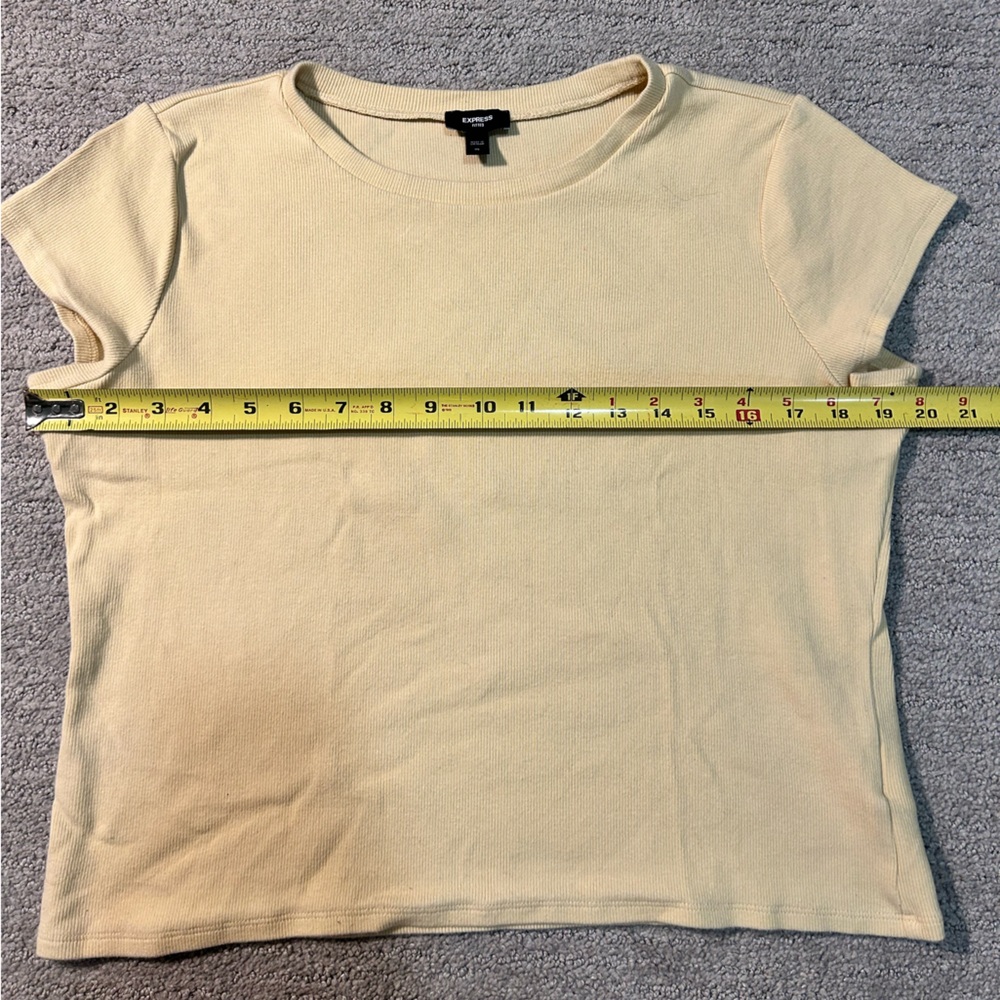 Express Baby Yellow Ribbed Top - Picture 3 of 6